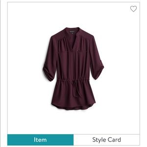 Fortune & Ivy Monta Waist Detail Blouse